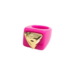 2024 New Trendy Geometric Square Round Resin Acrylic Chunky Rings for Women Girls Punk Style Knuckle Flower Rings Jewelry