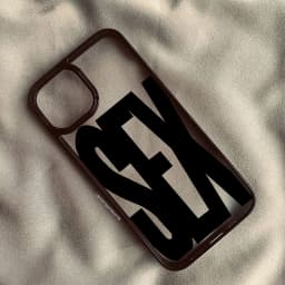 Simple Wine Red Black Letters Sex Pattern Phone Case For iPhone 17 Air 16 15 13 14 12Mini 18 Pro Max 11 XR 7 8Plus Clear Cover