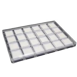 24pcs Gemstone Display Box Gem Stone Collection Organizer Tray with Cover Loose Diamond Jewelry Holder Protection Box Container