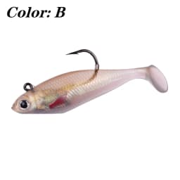 1PCS Silicone Soft Bait 75mm/9.5g Swim Tail Jigging Wobblers Fishing Lure Artificial Spoon Rubber Baits Sea Bass Pike Tackle