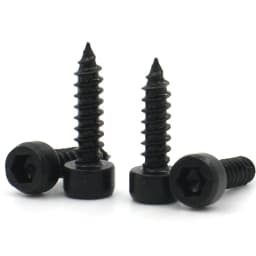 15-100pcs M2 M2.6 M3 M3.5 M4 M5 M6 Grade 8.8 Black Carbon Steel Hex Socket Hexagon Cap Head Self Tapping Screw Allen Head