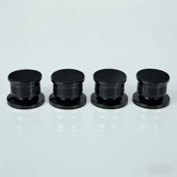 Professional Audio Speaker Foot Set (4 Pieces) Carbon Fiber Aluminum Alloy Speaker Foot Sole Speaker Foot Strap with 8 Anti Slip