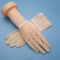 Women's Summer UV Resistant Ice Thin Driving and Cycling Touch Screen Anti Slip Breathable Short Sunscreen Lace Gloves