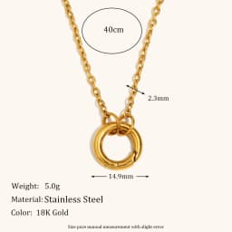 La. Muses Chain Styles Large O-Shaped Spring Buckles DIY Necklaces Stainless Steel Women's Fashion Waterproof Jewelry Gifts