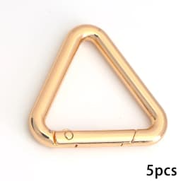 5pcs Triangle Key Ring, Spring Snap Clip Hook Trigger Keychain Kettle Buckle for Bags Purses