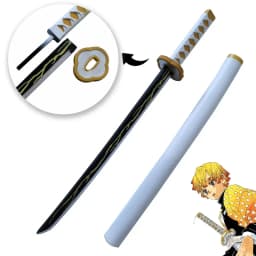 Demon Slayer Katana Sword Original Assembled Anime Cosplay Props Orange Kyoujurou Tanjirou Tokitou Muichirou Swords 72cm