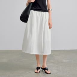 TOYOUTH Women Cloud Cocoon Midi Skirts 2026 Spring-Summer New White Soft Bud Skirts Commuter Casual Skirts