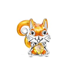 925 Silver Color Fashion Squirrel Maple Leaf Honey Autumn Series Charms Bead Fit 3mm 925 Original Bracelets Fine DIY Jewelry
