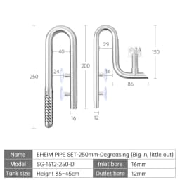Week Aqua Fish Tank 304 Stainless Steel Filter Tube With Surface Skimmer For Inflow And Outflow Of Lily Tubes Aquarium