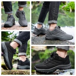 Men'S Large 39-48 Spring And Autumn Outdoor Sports Lace Rotating Buckle Comfortable Anti Slip Wear Resistant Hiking Shoes