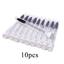 10/50pcs Reusable Eyelash Brush Tubes Eyebrow Brush Eyelash Wands Replaceable Dust-proof Drill Rose Bottom