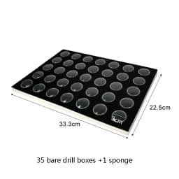 Acrylic Transparent Round Bare Diamond Box Jewelry Storage Display Tray Diamond Gem Storage Tray Counter Display Rack