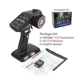 RC Car Transmitter & Receiver 7CH 4CH 2.4G Digital Radio Remote Control with RX-G7X/RX-G4 Receiver for RC Crawler Car MN82 MN99S