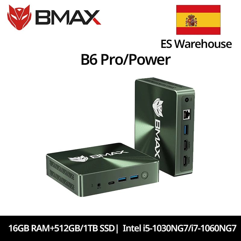 Bmax B6 Pro/Power Mini Pc Intel Core I5-1030Ng7/I7-1060Ng7 16Gb Ram 512Gb 1Tb Ssd Wifi Bluetooth 4K Windows 11 Mini Pc