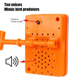 Solar Powered 3-in-1 Bird Repeller: Ultrasonic Sound, Wind Motion & Reflective Flash for Orchard Farm Garden Pond