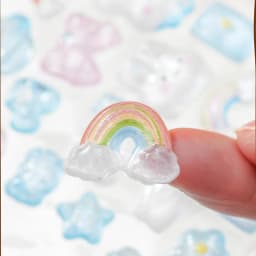 Cute Cartoon Animal 3D Solid Clear Crystal Embossed Stickers for DIY Scrapbook Phone Case Decoration Birthday Gift Reward