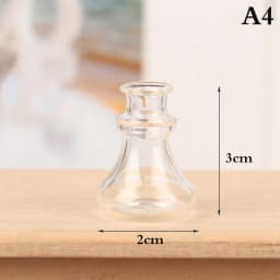 1Pc 1:12 Dollhouse Miniature Vase Glass Candy Jar Simulation Candy Bottle Flower Plant Vases Model Doll House Decor Toy