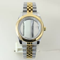 39mm 36mm Round Edge Watch Case Sapphire Crystal Glass For Seiko NH35 NH36 NH38 NH34 Miyota 8215 Movement Presidential Bracelet