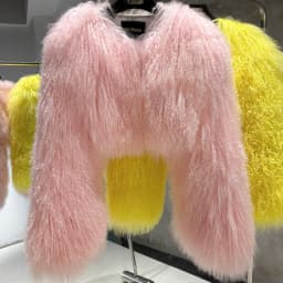 YOLOAgain Plus Size 8XL Women's Real Mongolia Sheep Fur Jacket Cropped Jacket Streetwear