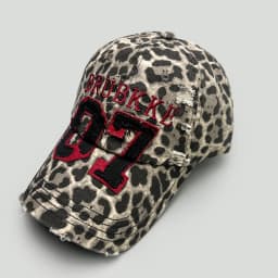 Street Retro Leopard Print Embroidery Baseball Hats New Women Sunshade Broken Style Versatile Personal Fashion Ins Peaked Caps