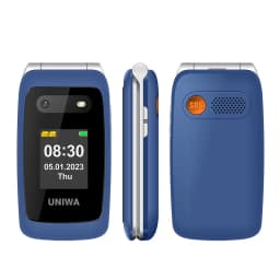 UNIWA V202T Flip Phone Dual Screen Large Button Dual SIM Card 4G Network Mobile Phone Support Charging Dock For Elderly