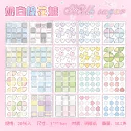 TIANZI Cartoon Die Cut Stickers Book 20/40 Sheets Decorative Diary Scrapbooking Supplies Handmade Japanese Stationery