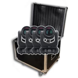 YUER 4Pcs/lot Mini 150W LED Moving Head Light Beam Spot 18 Rotating Prisms Dj Dmx Stage Light Effect Disco Dj Bar Wedding Club