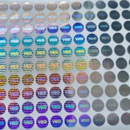 200pcs 6mm Silver Color Hologram Sticker GENUINE AUTHENTIC ORIGINAL Security Seal Honeycomb Left If Removed or Tampered With