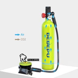 DEDEPU 1L Scuba Diving Tank Professional Diving Equipment Underwater Breathing Scuba Tank Oxygen Cylinder 15-25 Minutes