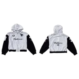 PROJECT G/R Patchwork Splicing Damaged Hole Zip Up Cardigan Coat Men Women Unisex Cotton Oversized Logo Embroidery