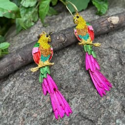 Creative New Colorful Parrot Dangle Earrings