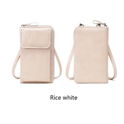 MIYIN Multi Functional Retro Style PU Leather Crossbody Bag Fashionable Solid Color Mobile Phone Bag Womens Casual Shoulder Bag