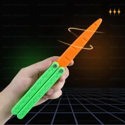 New Knife Fidget Toy 3D Printing Technology Stocking Stuffers Gift With Butterfly Claw Blade Carrot Fidget Toy Stress relief Toy