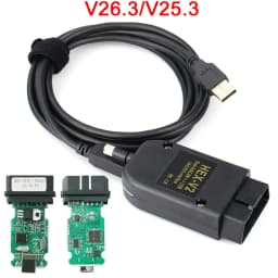 Newest 26.9 26.3 V25.3 HEX V2 OBD2 Diagnostic Cable Multi-Language VAG Scanner Tool for VAG HEX V2 for VW Audi Skoda Car