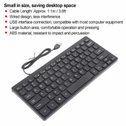Mini Keyboard Mini Keyboard USB Wired Waterproof Multimedia Kaypad Portable Laptop Accessories K1000 USB Keyboard Wired Keyboard