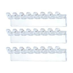 3/6/8/12pcs Transparent Hook Wall-Mounted Jewelry Rack Comes with Round Hole Ear Pendants Earrings and Necklace Storage Hooks