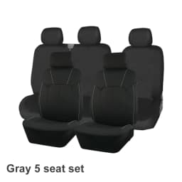 AUTOKING Black Universal Seat Covers For Car 2+1 Type Split Car Seat Cover High Quality Polyester With Airbag Compatible