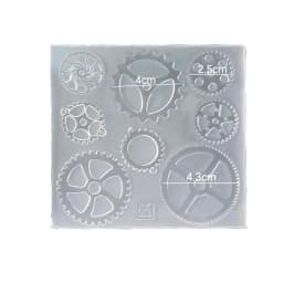 Steampunk Gear Silicone Molds Clockwork Cog Mold Gearwheel Mold Flexible UV Epoxy Resin Mould Pendants Jewelry Making Supplies