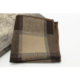 24CM Striped Brown Pocket Square British Style Cotton Linen Handkerchief Casual Plaid Cravat Tuxedo Hanky Suit Shirt Neckwear