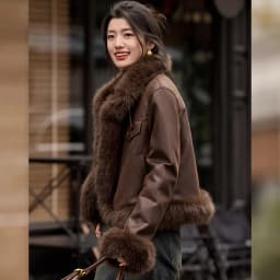 LOUIS YAO Women's Down Coats 2026 Winter Jackets Light Luxury Style Patchwork Fur Collar Thickened Warmth Duck Down Jacket