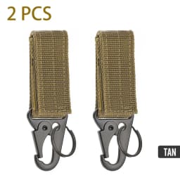 2/5 PCS.Tactical Hanging Buckle Molle Nylon Webbing Carabiner Belt Triangle Keychain for Outdoor Climbing Camping Tool Accessory