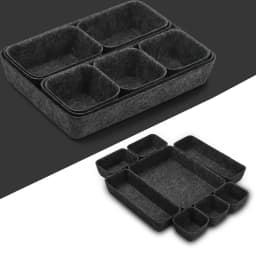 Drawer Felt Storage Box Soft Desk Drawer Organizer For Office Living Room Bedroom Dressing Table 8pcs Desktop Makeup Storage Hom