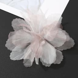 5PC 3D Organza Artificial Flowers Head For Home Wedding Decoration Gradient Bridal Headwear DIY Clothing Making Hair Accessories
