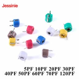 5pcs Adjustable Capacitor 5P 10P 20P 30P 40P 50P 60P 70P 120P Plastic 6mm Trimmer 5PF 10PF 20PF 30PF 40PF 50PF 60PF 70PF 120PF