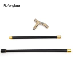 Golden White Wolf Head Flower Totem Relief Walking Cane Fashion Walking Stick Gentleman Crosier Knob Walking Stick 93cm