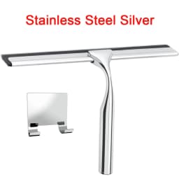 Shower Squeegee for Glass Door Shower Wall Scraper Cleaner With Silicone Holder Bathroom Mirror Wiper Scraper Glass Cleaning