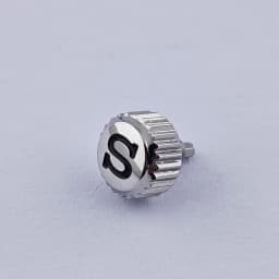 High Quality Replacement Crown With Engraved 'S' Logo, Suitable for Movement NH35NH36, Including Crown Tube Shaft