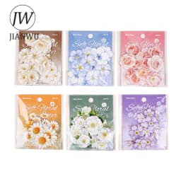 JIANWU Vintage Flower Bloom Landscape Material Collage Scrapbooking Sticker Creative DIY Journal Stationery