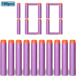 7.2cm 100pcs for Nerf Soft Bullets Darts Round Head Refill Sponge Darts Kids Children Toy Gun Bullets for NERF N-Strike Blasters