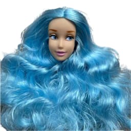 1/6 Doll Head Toys DIY Toy Rare Face Doll Parts Colorful Hair Doll Accessories Brown White Beige Skin Doll Heads Figures